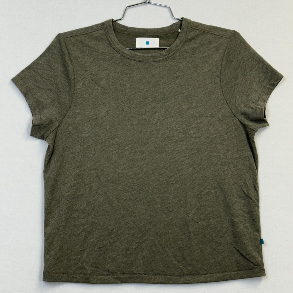 Jason Scott Olive Green Crew Neck Short Sleeve T-Shirt Women's Size Small